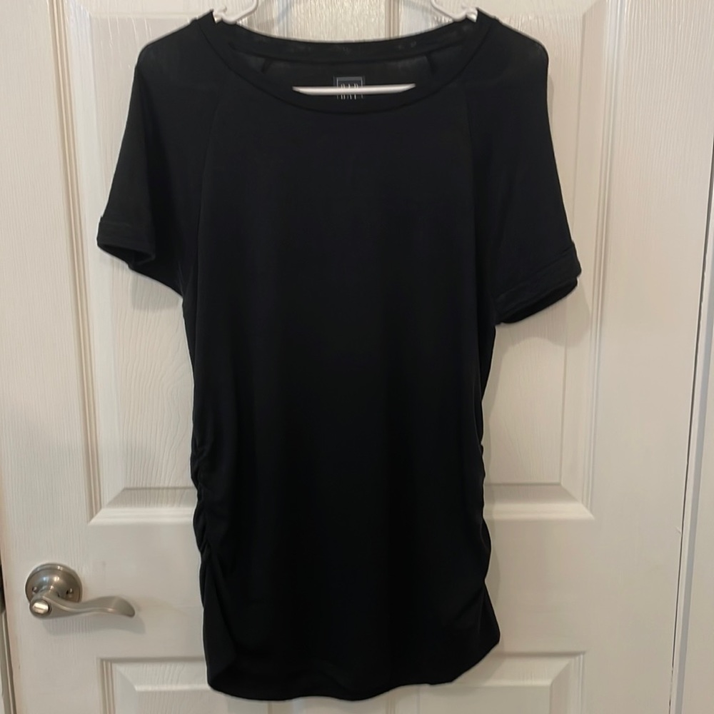 Gap Maternity Flutter Sleeve Knit Maternity Top Black Medium